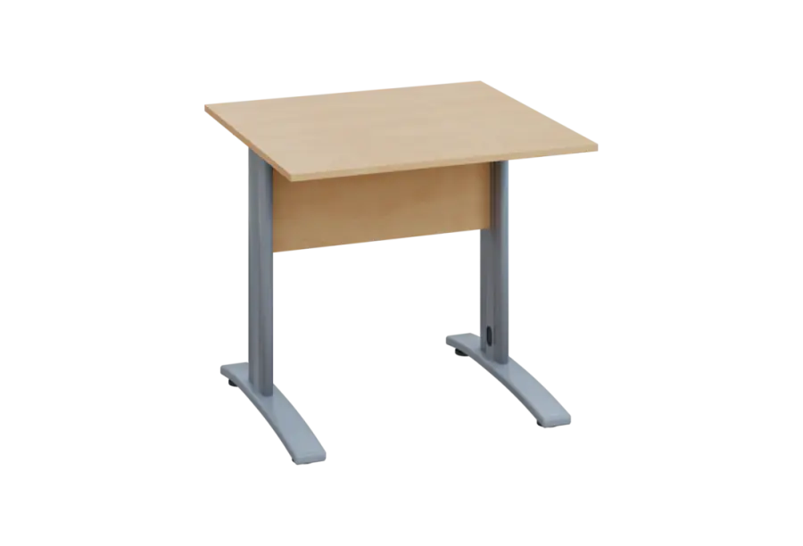 EPK 18 - 8  stůl kancelářský, kovová podnož stříbrná, deska 18 mm, široký 800 mm, bříza irská